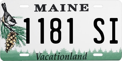ME license plate 1181SI