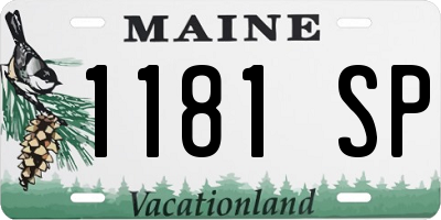 ME license plate 1181SP