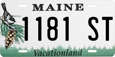 ME license plate 1181ST