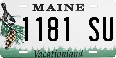 ME license plate 1181SU