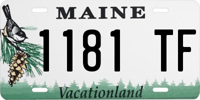 ME license plate 1181TF