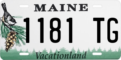 ME license plate 1181TG