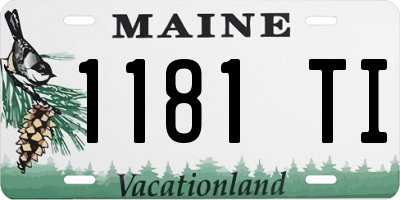 ME license plate 1181TI