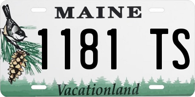 ME license plate 1181TS