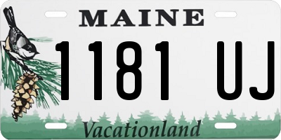 ME license plate 1181UJ