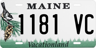 ME license plate 1181VC
