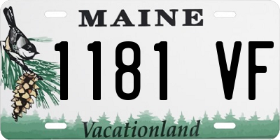 ME license plate 1181VF