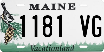 ME license plate 1181VG