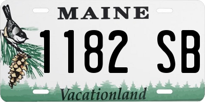 ME license plate 1182SB