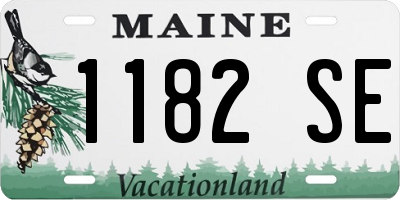 ME license plate 1182SE