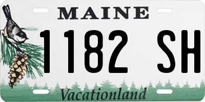 ME license plate 1182SH