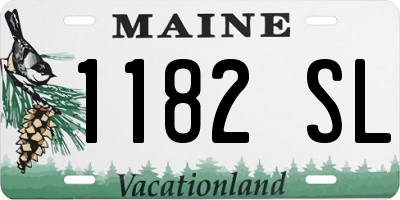 ME license plate 1182SL