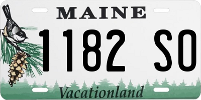 ME license plate 1182SO