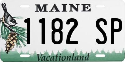 ME license plate 1182SP