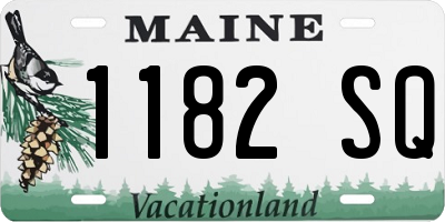 ME license plate 1182SQ