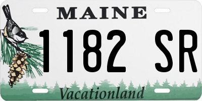 ME license plate 1182SR