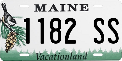 ME license plate 1182SS
