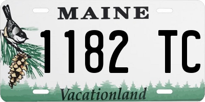 ME license plate 1182TC