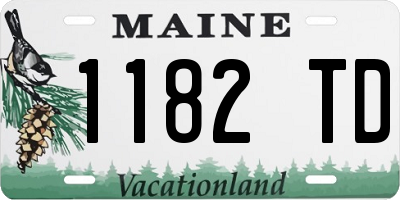 ME license plate 1182TD