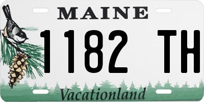 ME license plate 1182TH