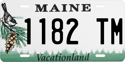 ME license plate 1182TM