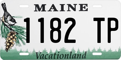 ME license plate 1182TP
