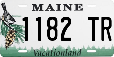 ME license plate 1182TR