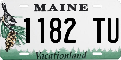 ME license plate 1182TU