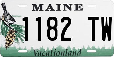 ME license plate 1182TW
