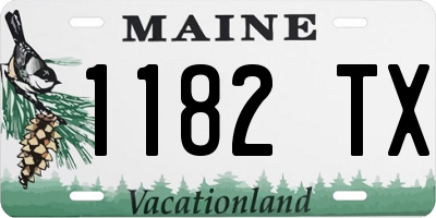 ME license plate 1182TX