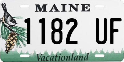 ME license plate 1182UF