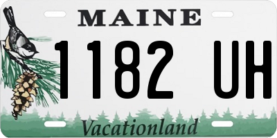 ME license plate 1182UH