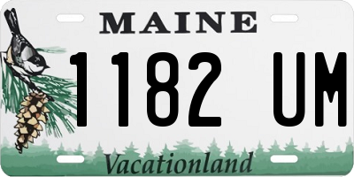 ME license plate 1182UM
