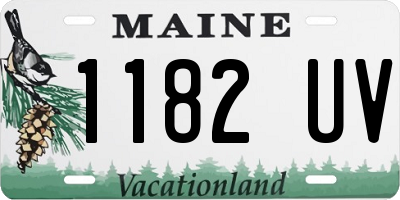 ME license plate 1182UV