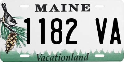ME license plate 1182VA
