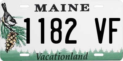 ME license plate 1182VF