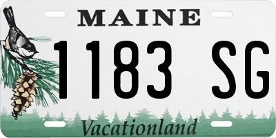 ME license plate 1183SG