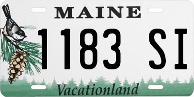 ME license plate 1183SI