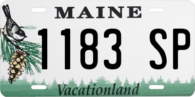 ME license plate 1183SP