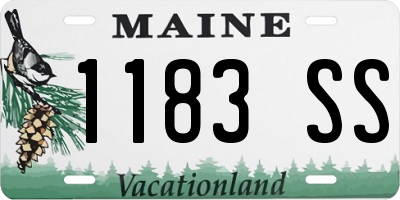 ME license plate 1183SS