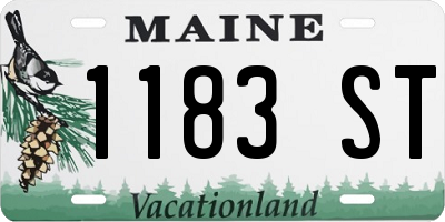 ME license plate 1183ST