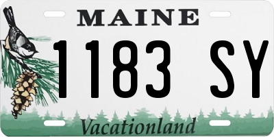 ME license plate 1183SY