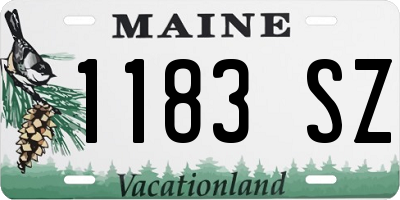 ME license plate 1183SZ