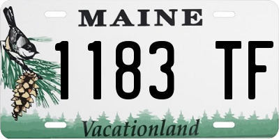 ME license plate 1183TF