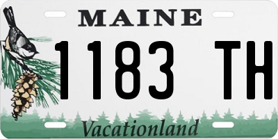 ME license plate 1183TH