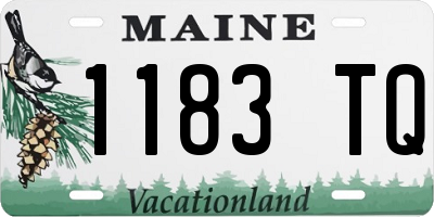 ME license plate 1183TQ