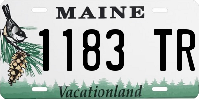 ME license plate 1183TR