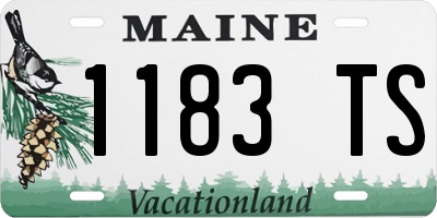 ME license plate 1183TS