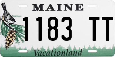 ME license plate 1183TT