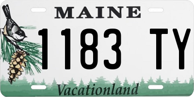 ME license plate 1183TY